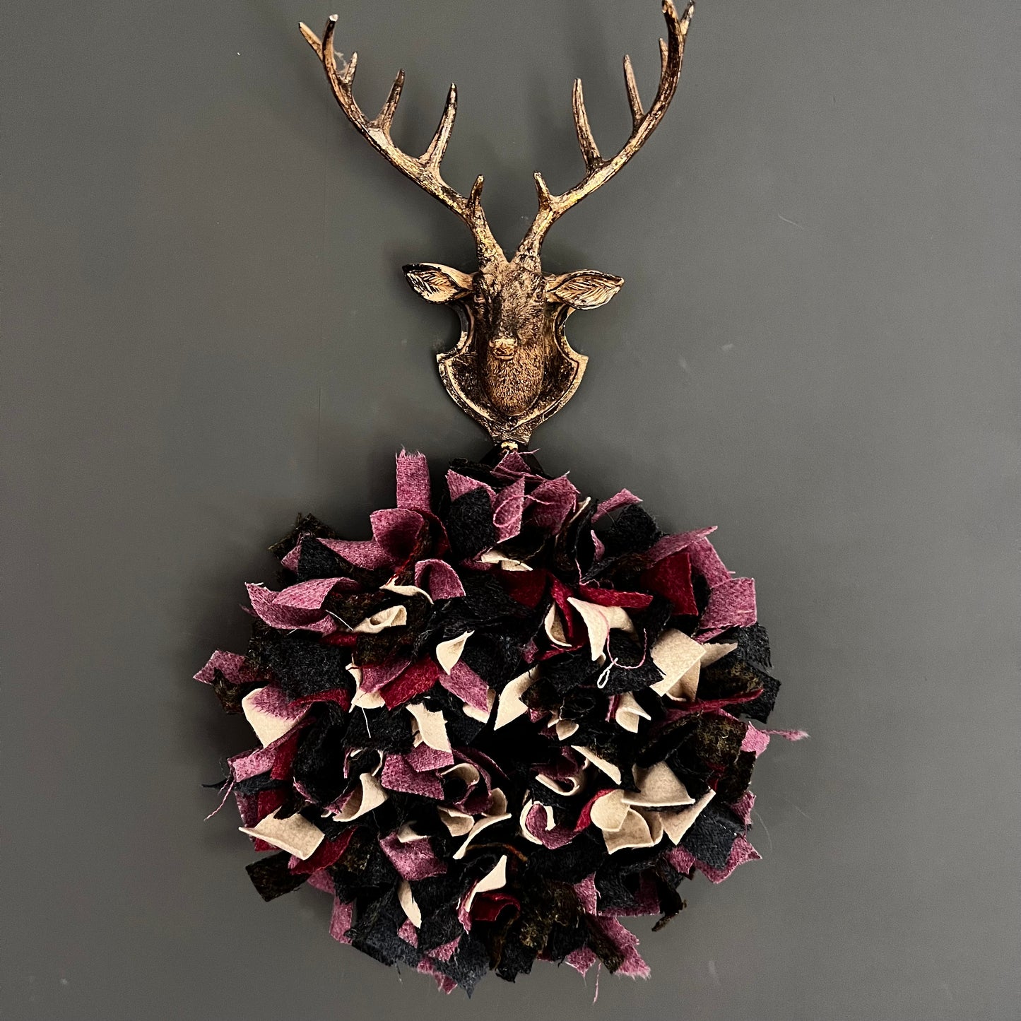 Luxury Tweed Christmas wreath ‘Have yourself a merry little Christmas’