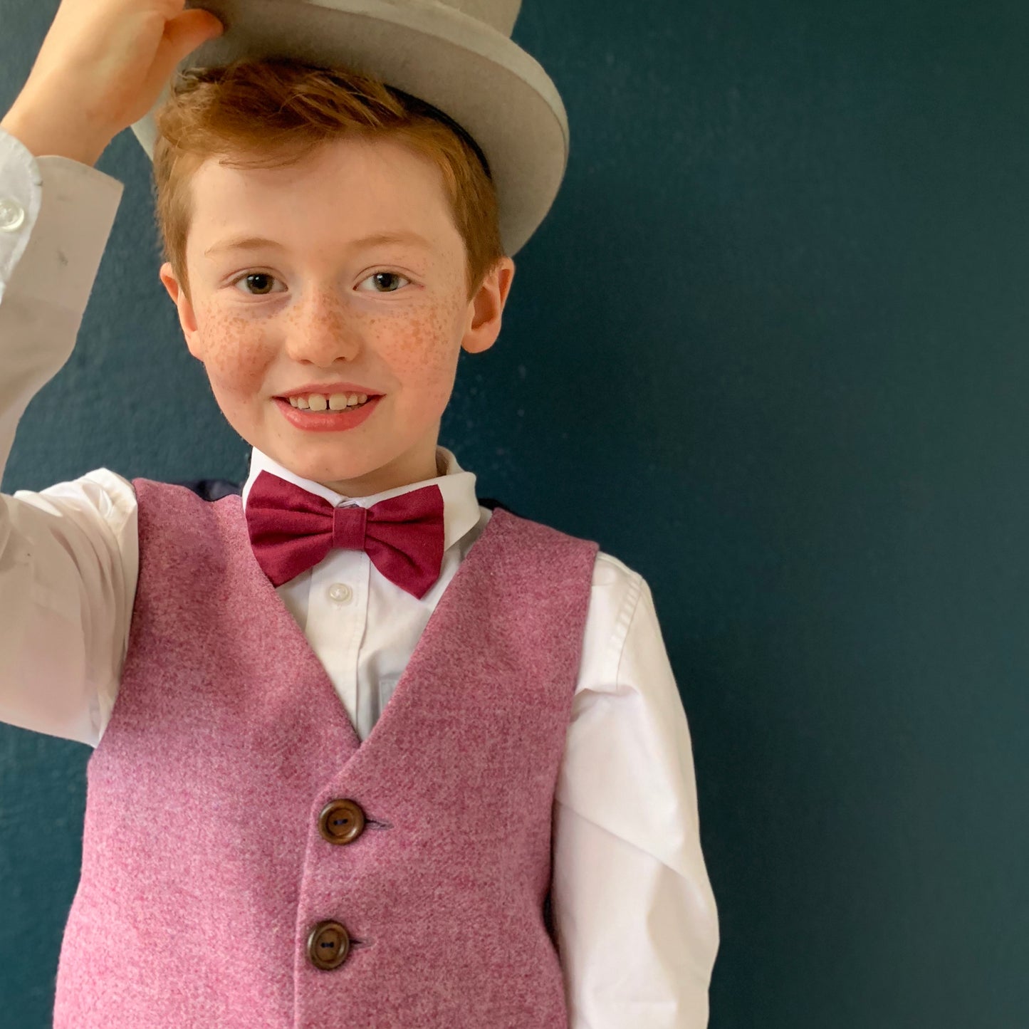 ‘Cary Grant’ boys waistcoat handmade in a 100% British tweed