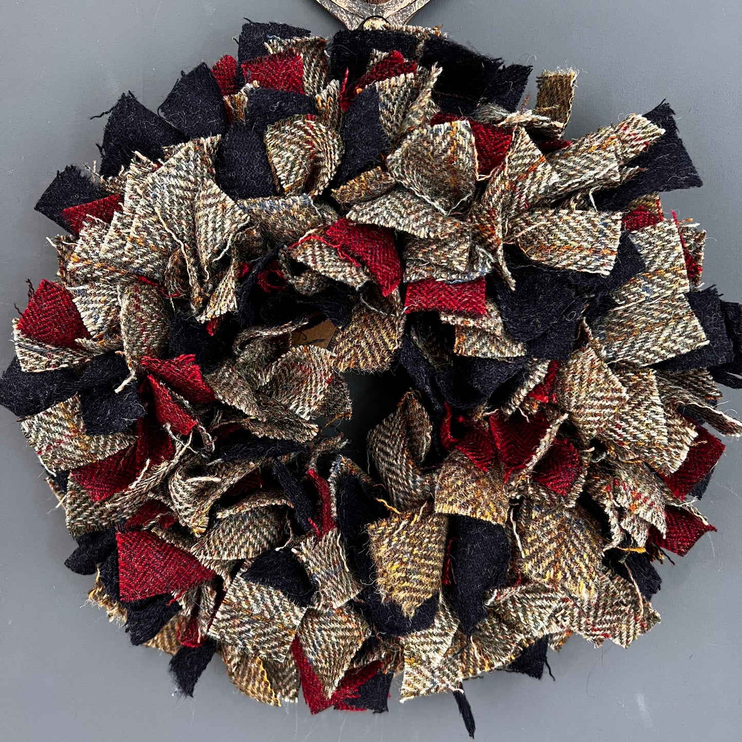 Luxury Tweed Christmas wreath  ‘Fairytale of New York’