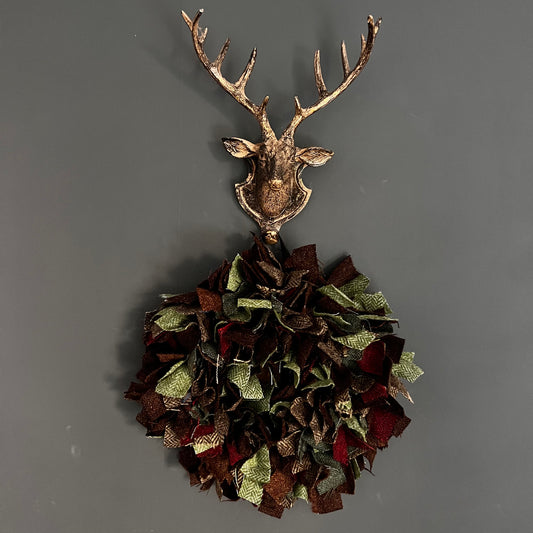 Luxury Tweed Christmas wreath ‘Last Christmas’