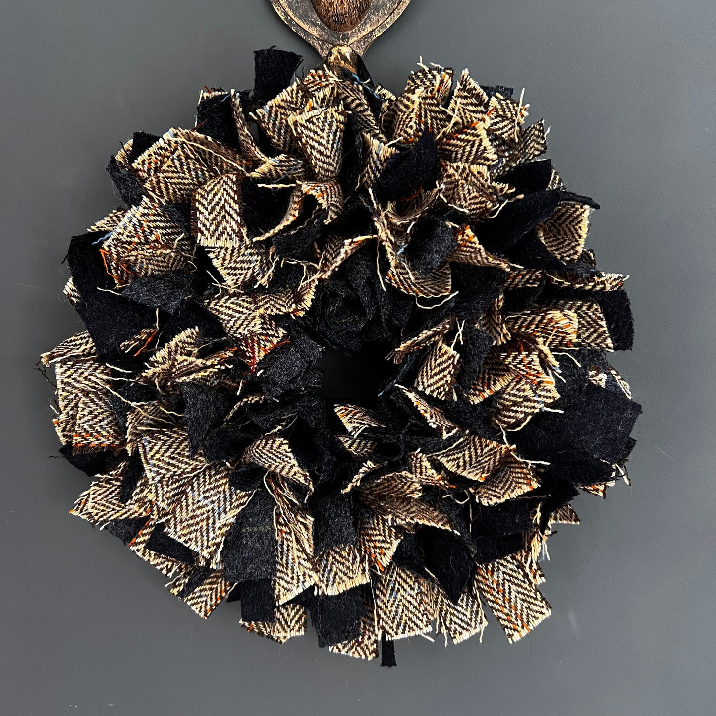 Luxury Tweed Christmas wreath  ‘Winter Wonderland’