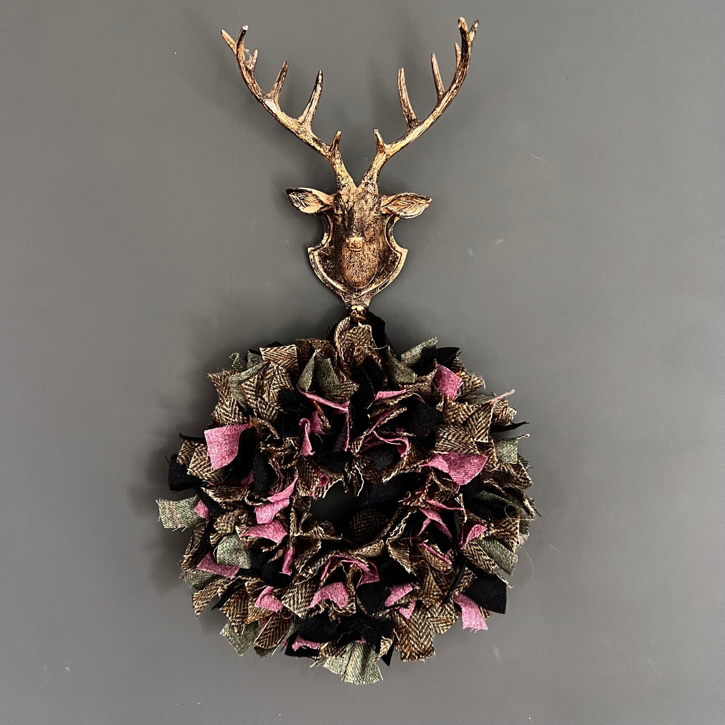 Luxury Tweed Christmas wreath  ‘Silent Night’